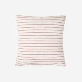 Burgundy Striped Woven Pillow