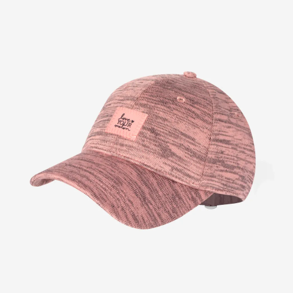 Dusty Pink and Dark Charcoal Speckled Hero Cap