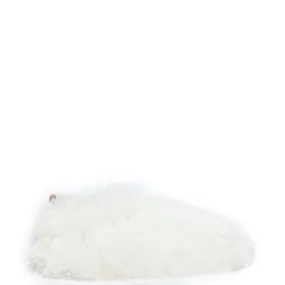 ETHICALLY AND CRUELTY FREE ALPACA SLIPPERS "PEARL WHITE SWIRL"