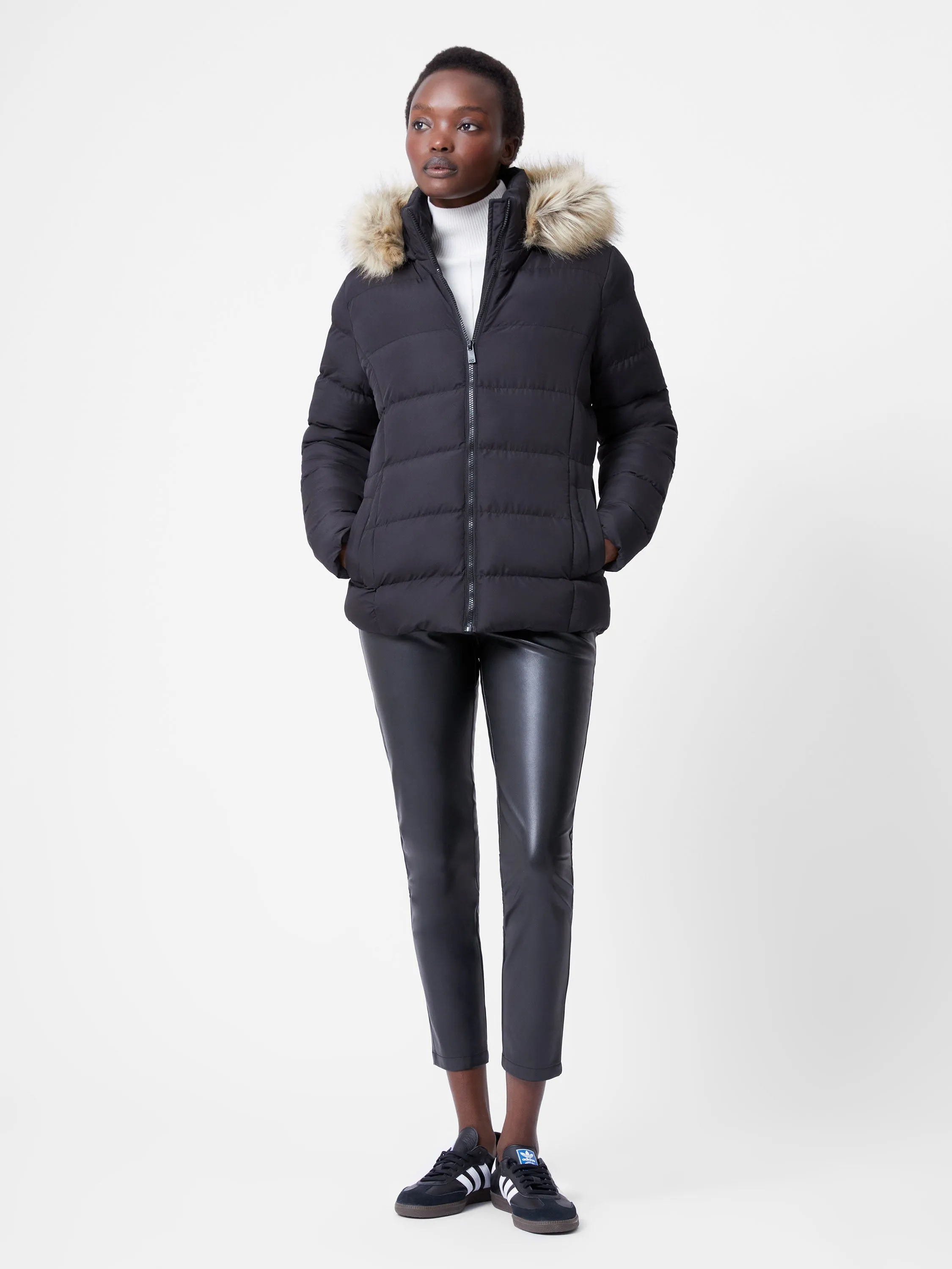 Faux Fur Hooded Puffer Jacket