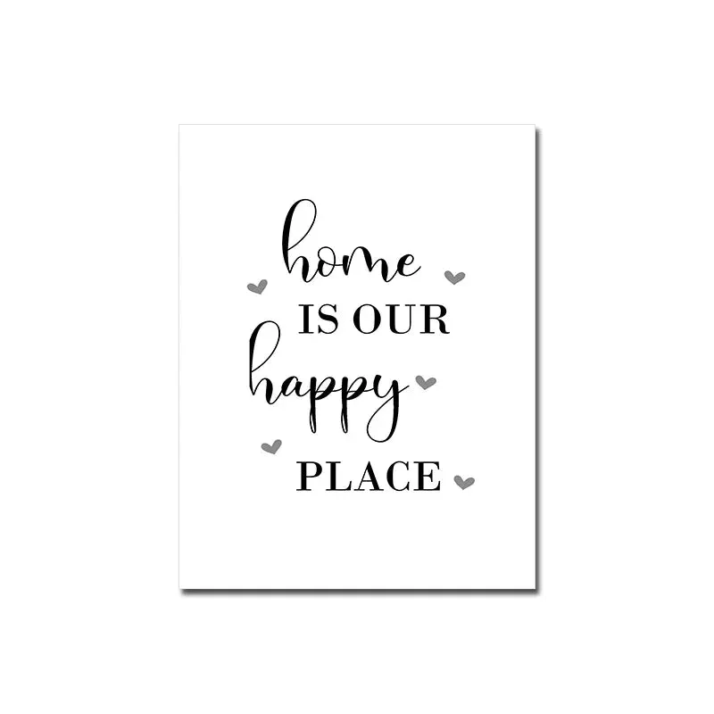 Home &amp; Family Quotes Posters Typographic Wall Art Fine Art Canvas Prints Inspirational Pictures For Kitchen Dining Room Living Room Wall Decor