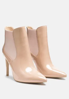 MOLINA High Heeled Chelsea Boot In Nude