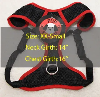 PupSaver Crash-Tested Car Safety HARNESS for Dogs PupSaver Compatible Car Seat - For Use With PupSaver Seats  - Black With Red Trim