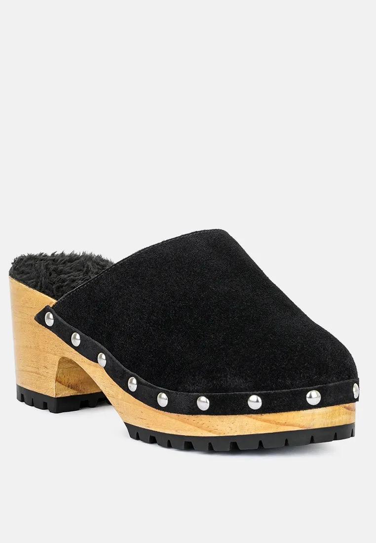 Tulley Suede Clogs Mules By Ruw