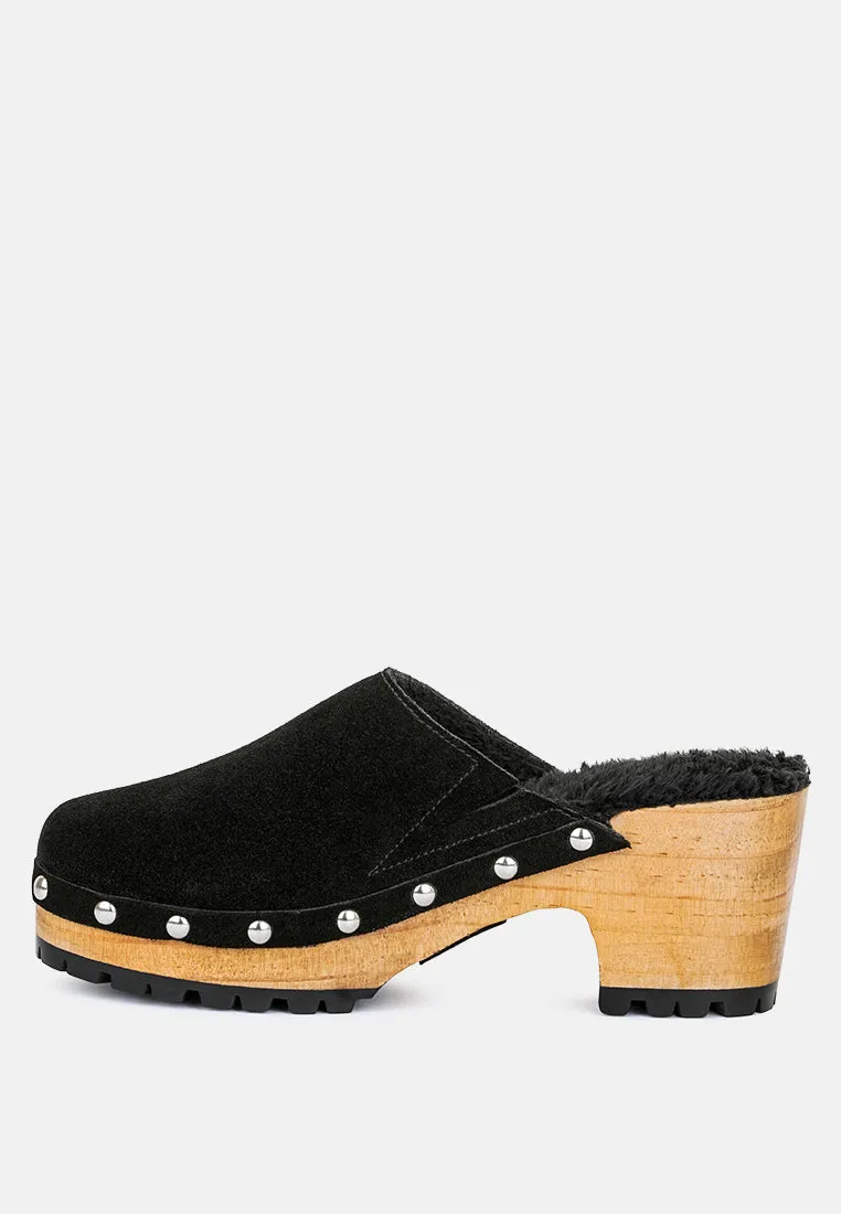 Tulley Suede Clogs Mules By Ruw