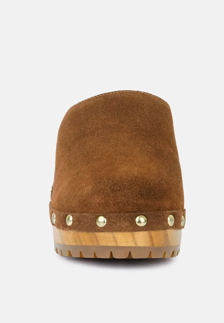 Tulley Suede Clogs Mules By Ruw