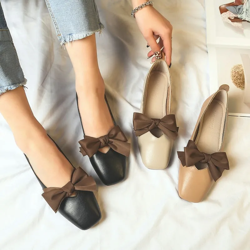 Women Summer Bowknot Casual Soft Flats