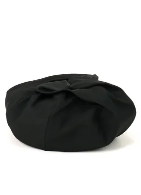 WOOL GABARDINE CROSS BERET